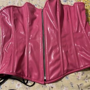 Daisy Corsets Bright Pink Patent Corset Top